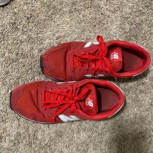 Red new balance sneakers